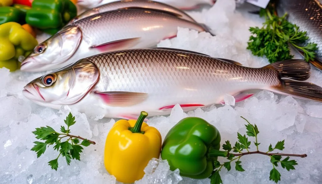 Selecting fresh carp Selecting fresh carp