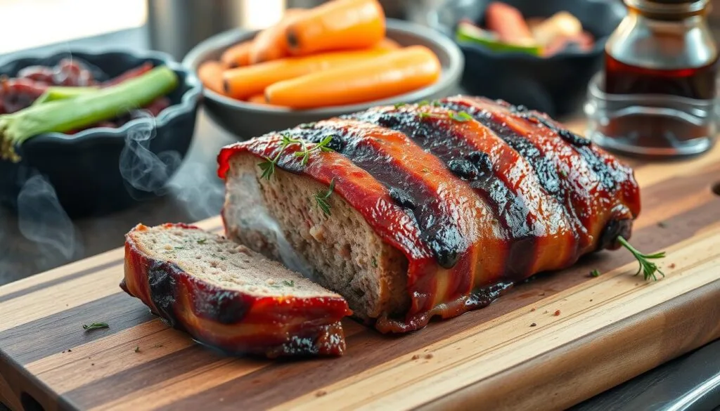 bacon-wrapped smoked meatloaf bacon-wrapped smoked meatloaf