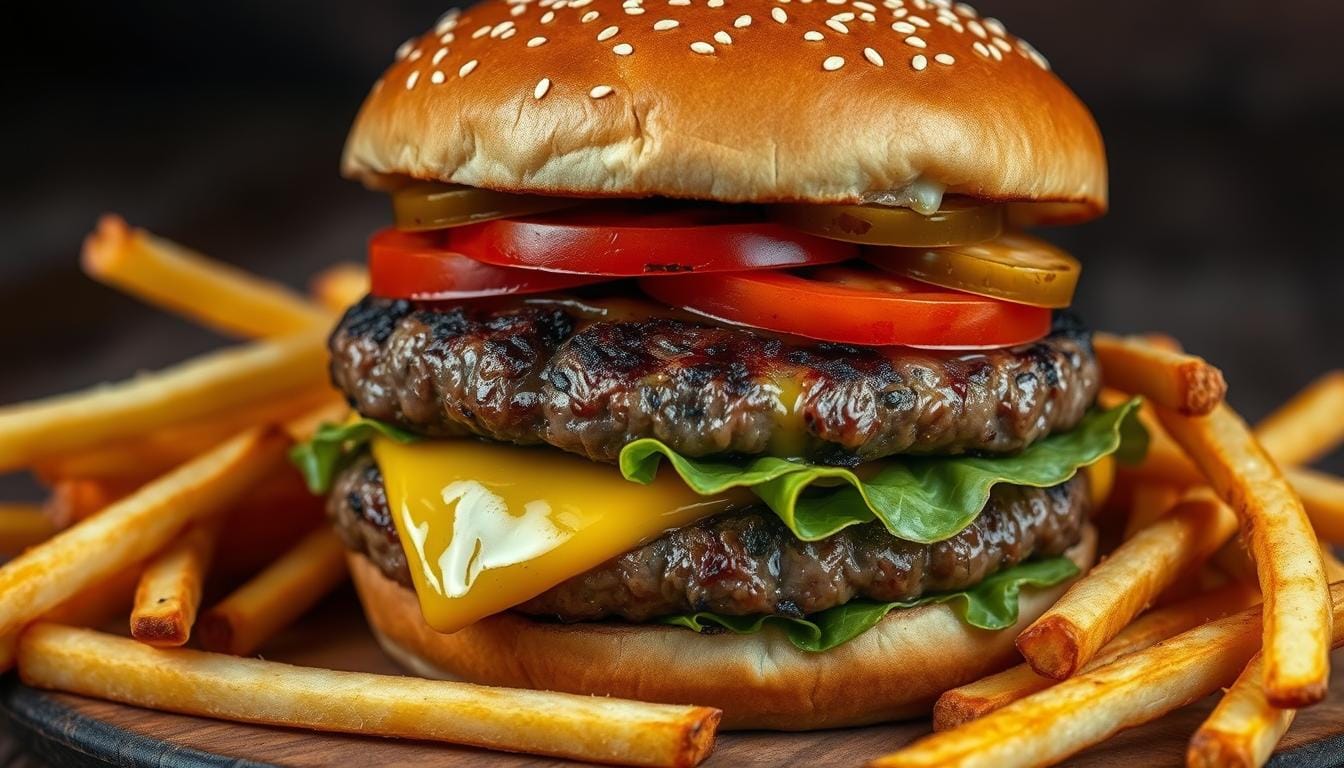 hamburger smashed