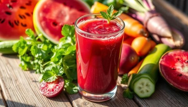 Beet Watermelon Carrot Cucumber Juice
