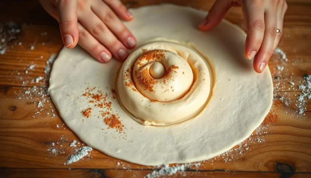 Cinnamon roll swirl technique Cinnamon roll swirl technique