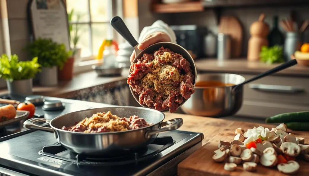Cooking salisbury steak Cooking salisbury steak