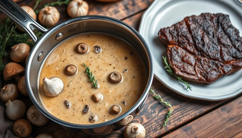 Creamy mushroom steak sauce Creamy mushroom steak sauce